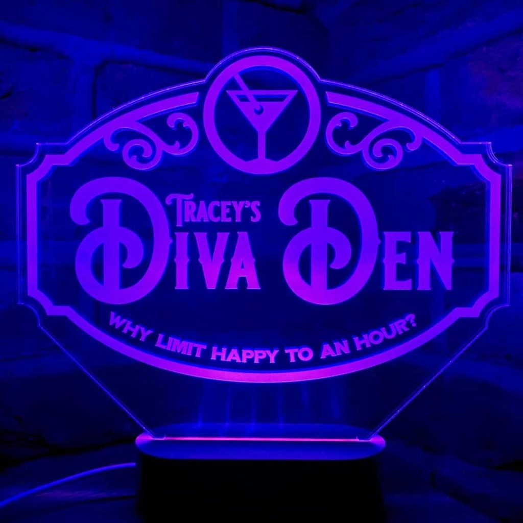 Diva Den Ladies Womens LED gift Light for Home Bar