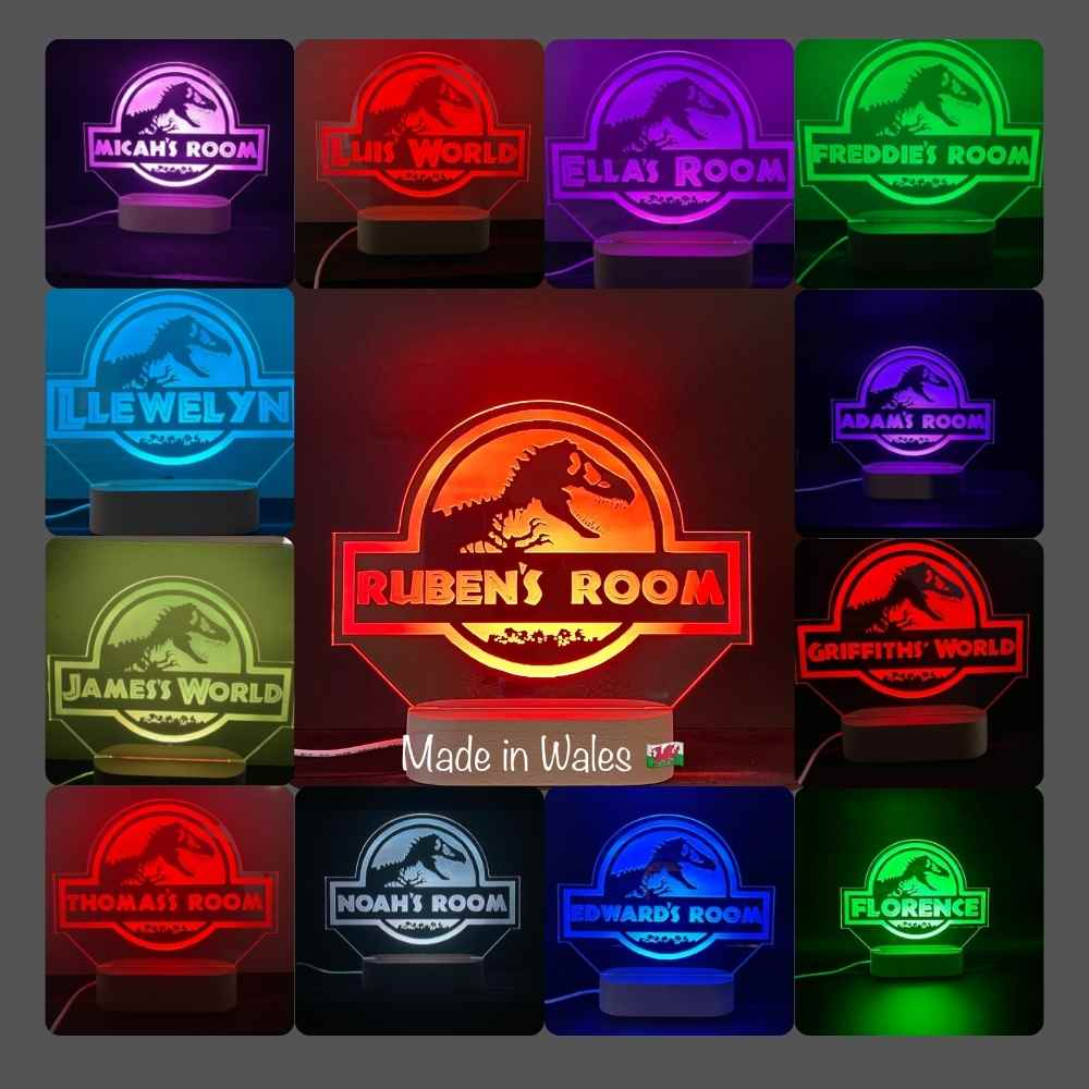 Jurassic Park Gift idea - a personalised LED light