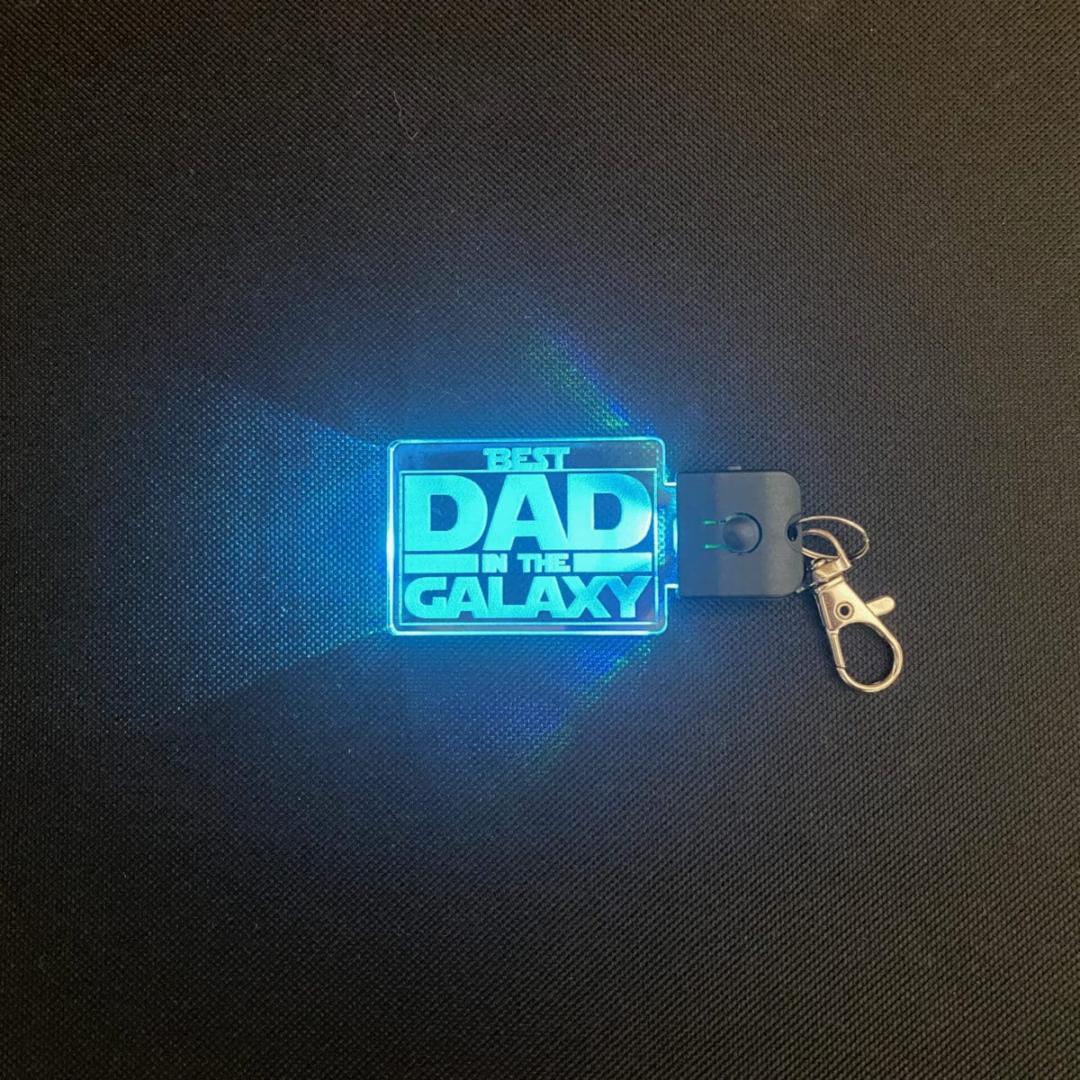 Best Dad in the Galaxy LED RGB Keyring 4 Best Dad in the Galaxy LED RGB Keyring - Image 3