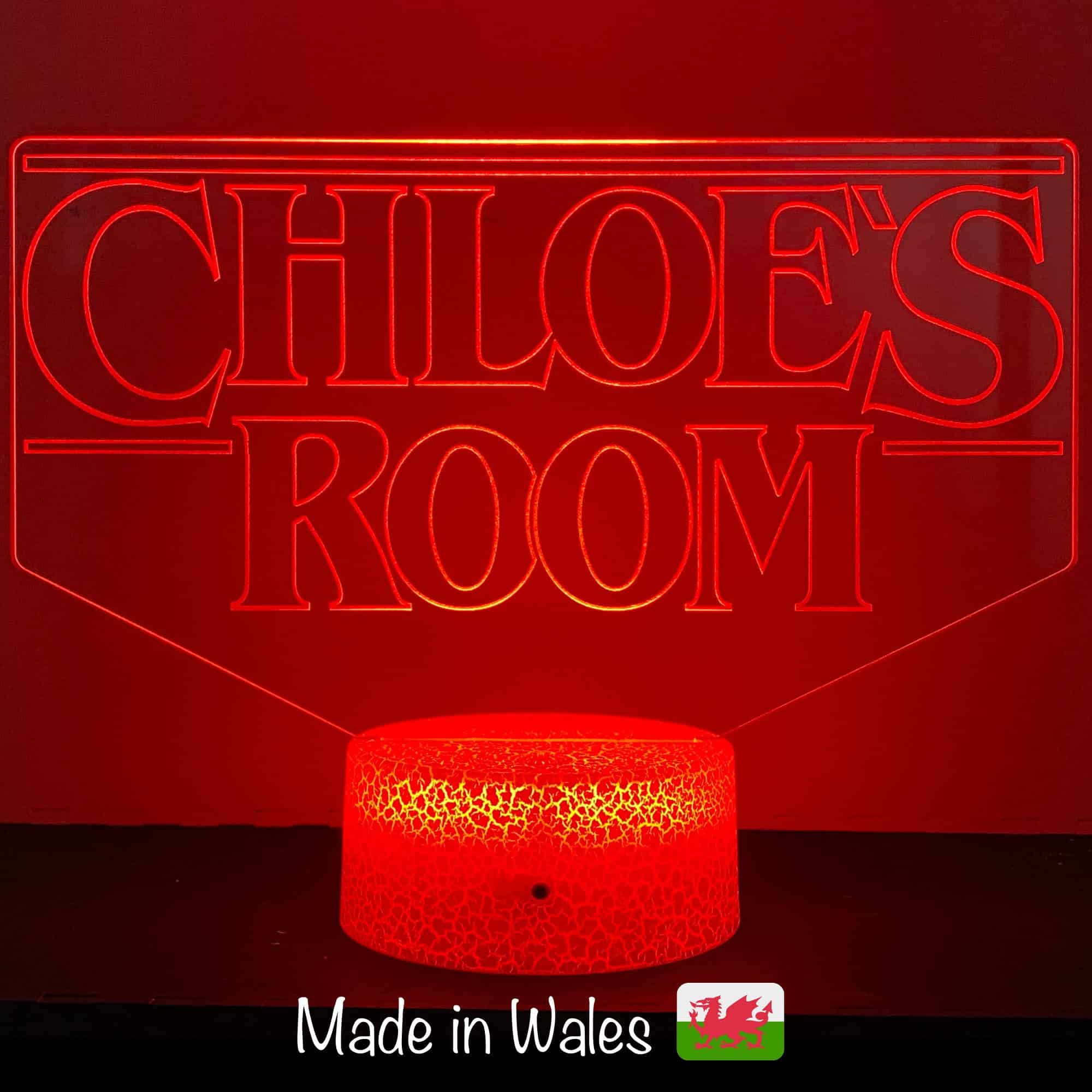 Stranger Things Gift, personalised light using the Stranger Things Light logo design but with your name or your choice of words